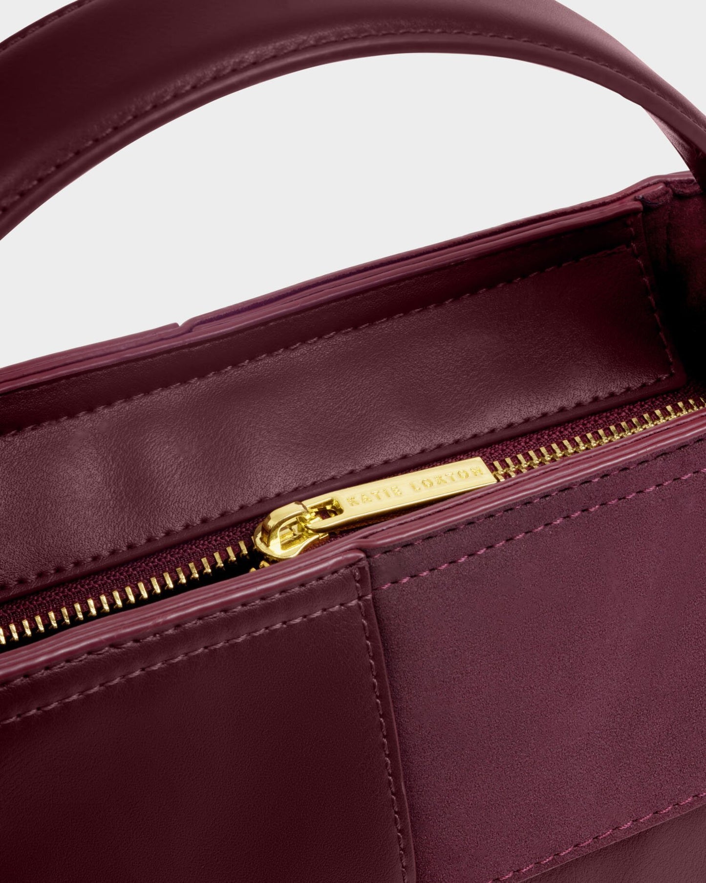 KLB4227 Taya Woven Suedette Top Handle Bag Cherry