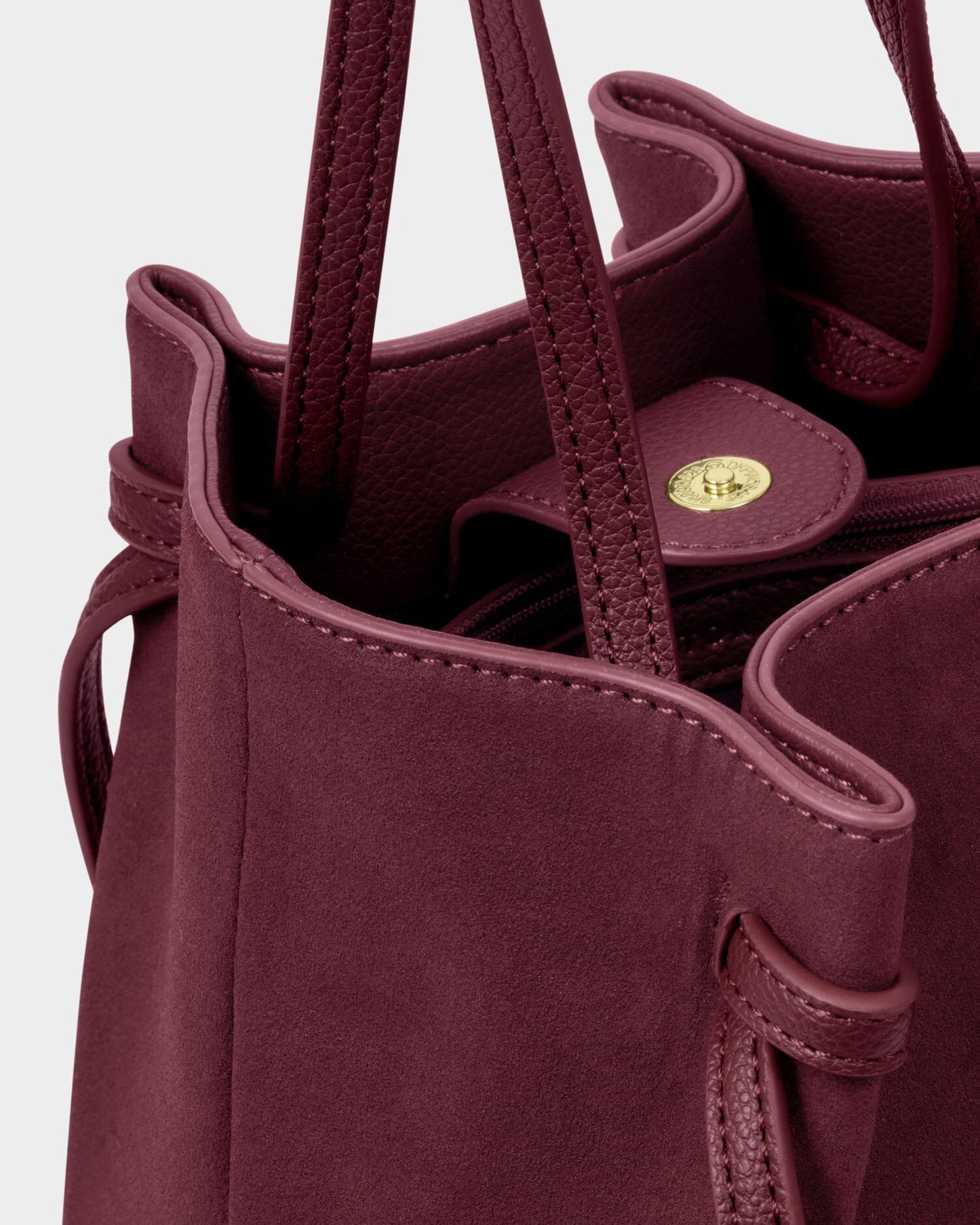 KLB4250 Celina Suedette Bucket Bag Cherry