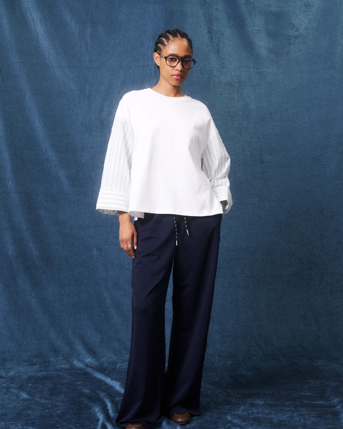 White Top Stripe Sleeves