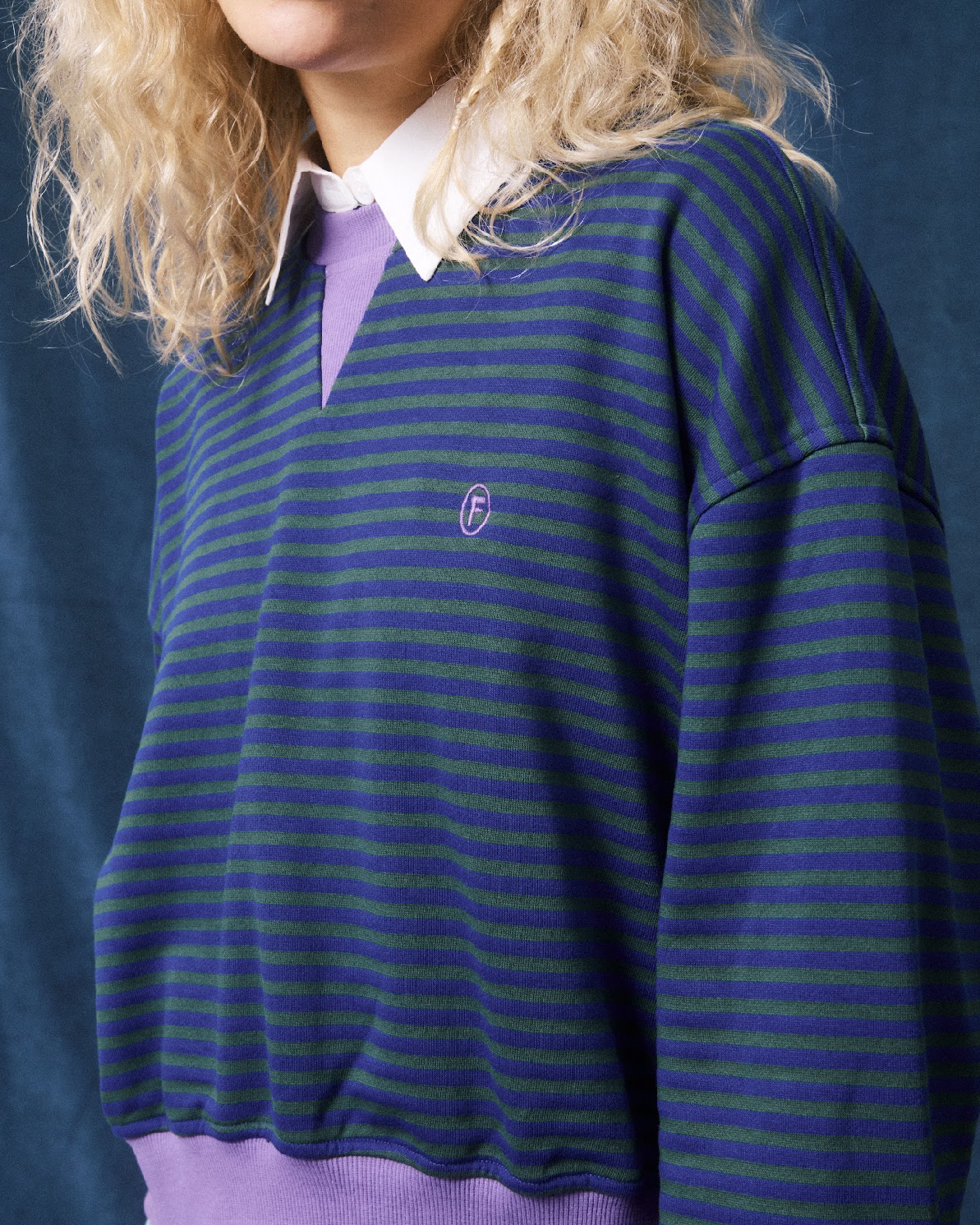 Blue Electric Stripe Sweatshirt
