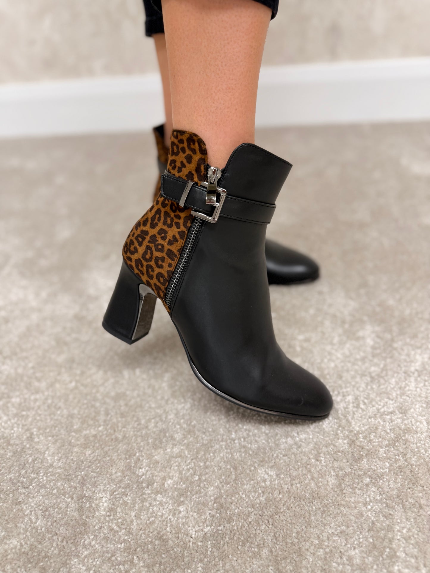 Lunar Black Ocelot Boots