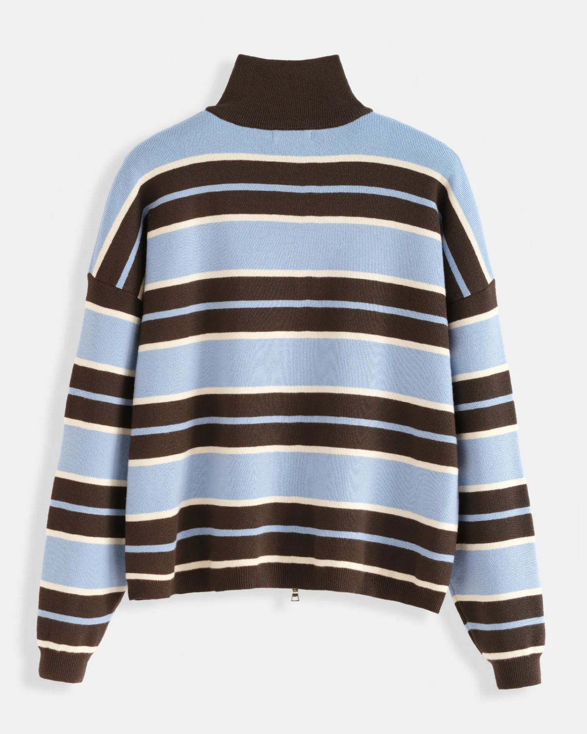Remi Stripe Zip Knit Blue/Brown