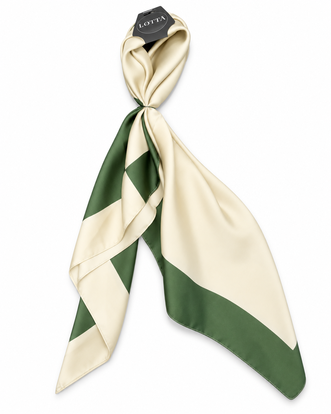 Lotta Green/Cream Neck Scarf