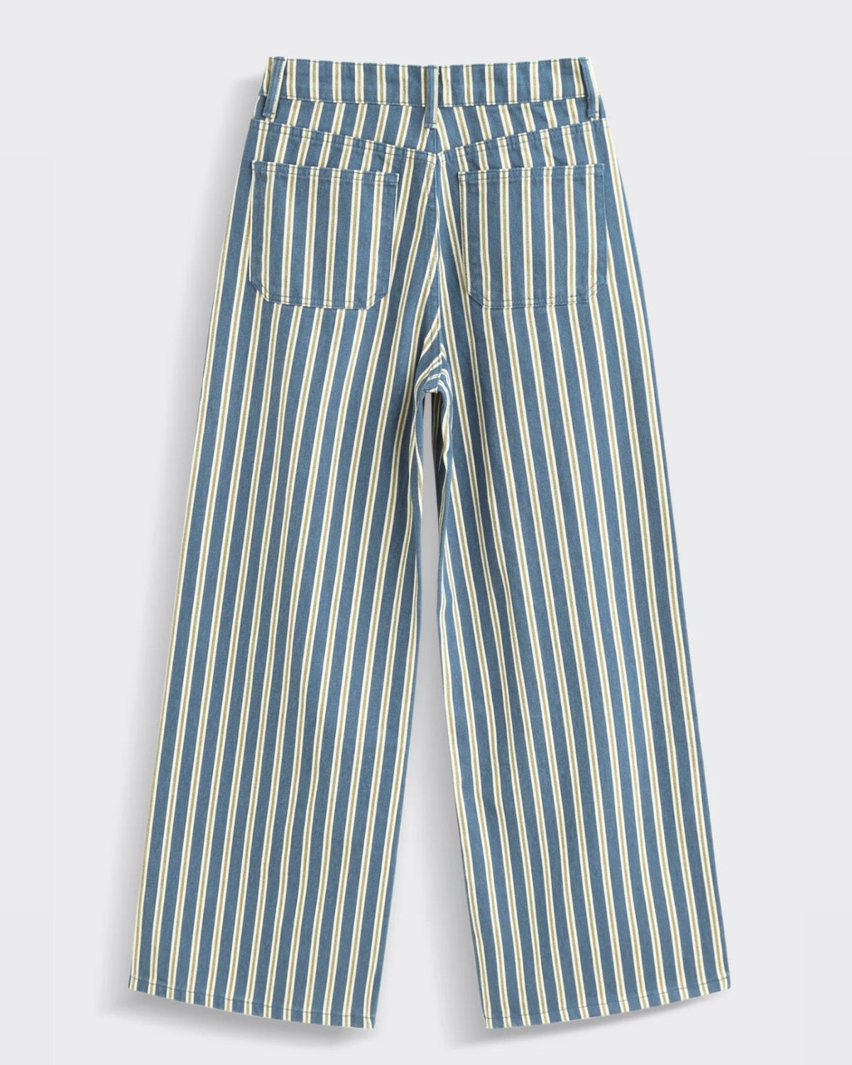 Sienna Pinstripe Wide Leg Jeans Blue/Sage