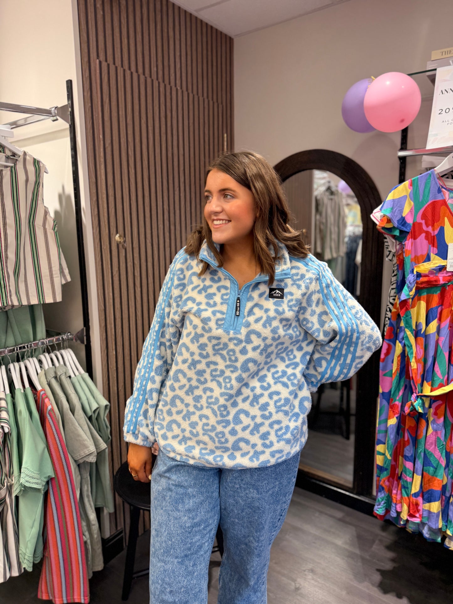 Blue Animal Print Fleece