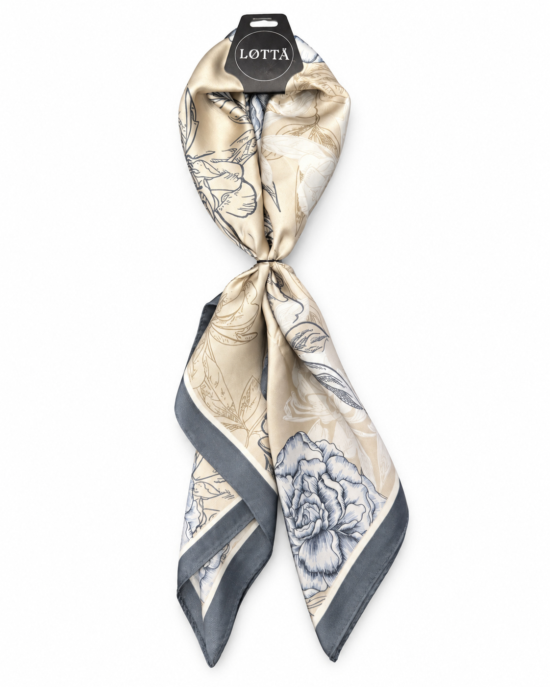 Lotta beige/grey printed Neck Scarf