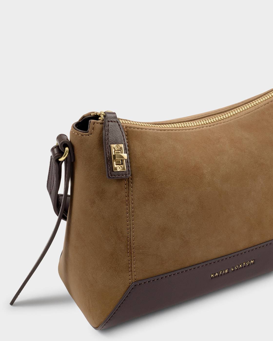 Charlbury suedette crossbody bag caramel