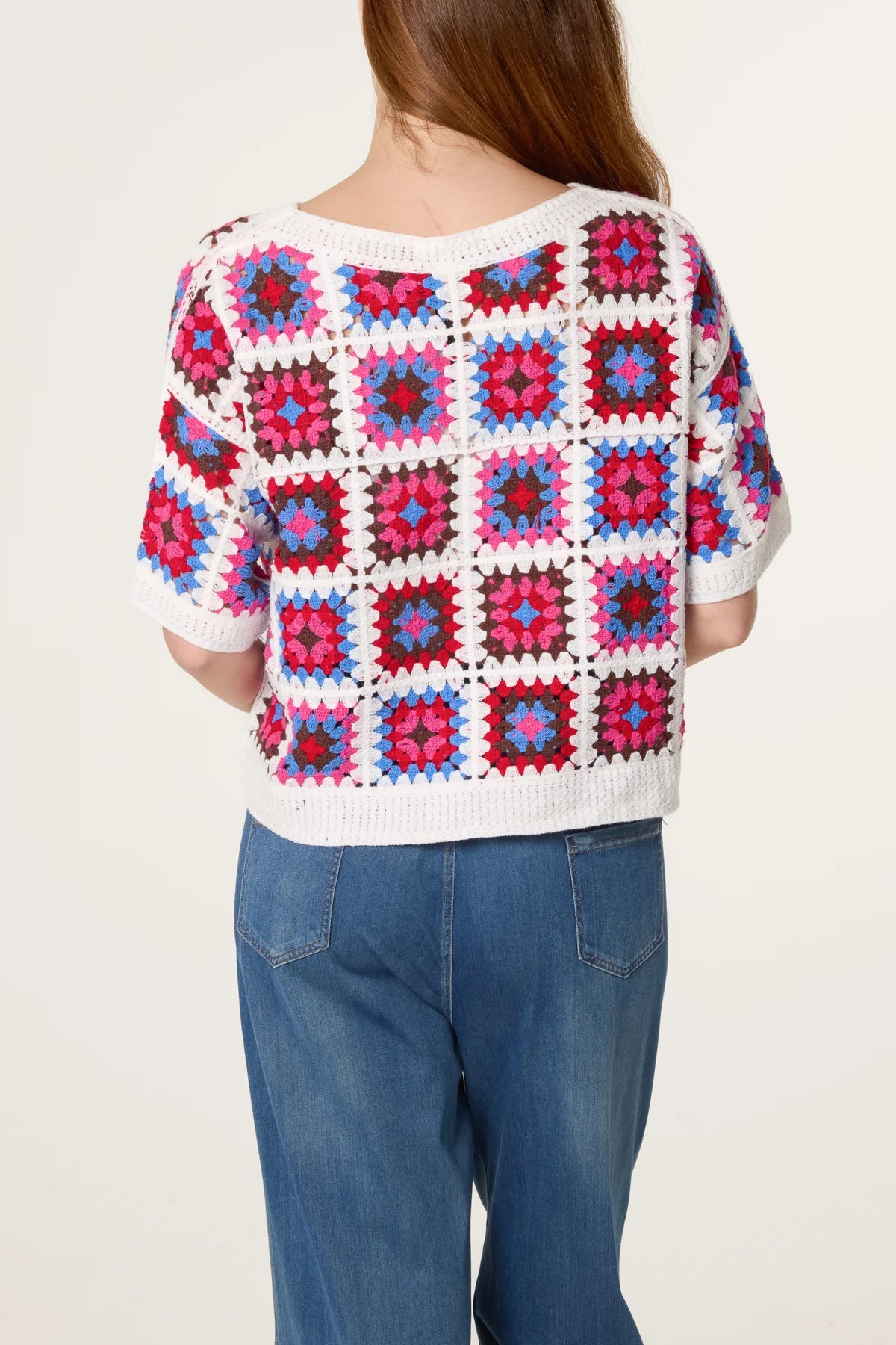 Patchwork Crochet Boxy Top