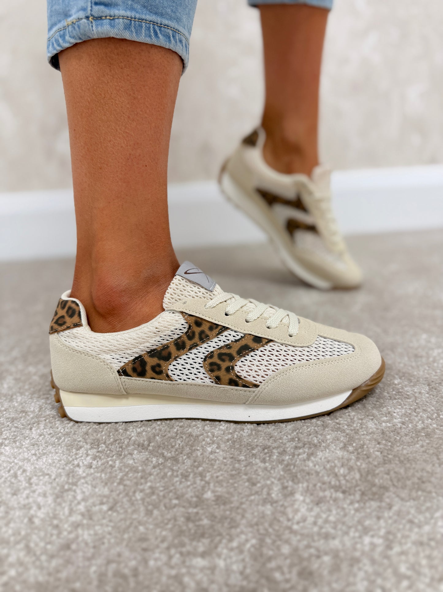 Lunar Ocelot Yaz Leopard Cream Trainer