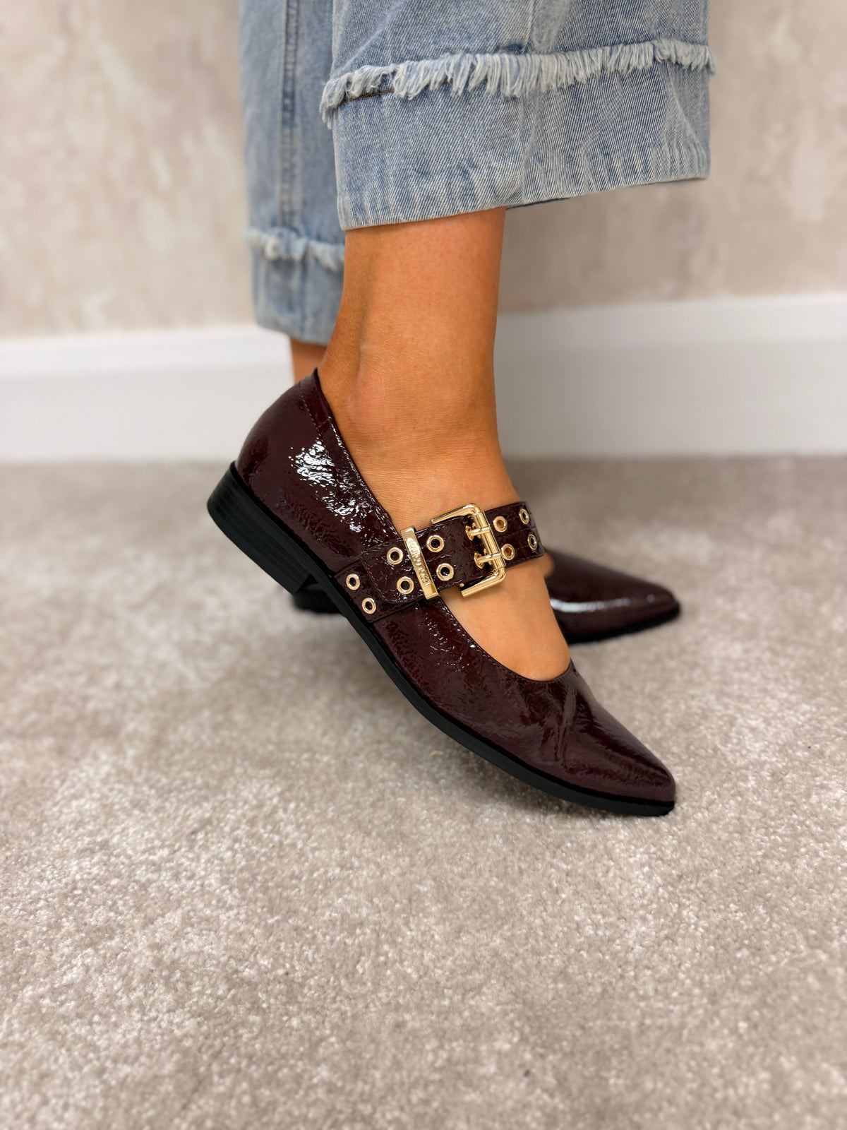 Bordeaux Patent Loafers