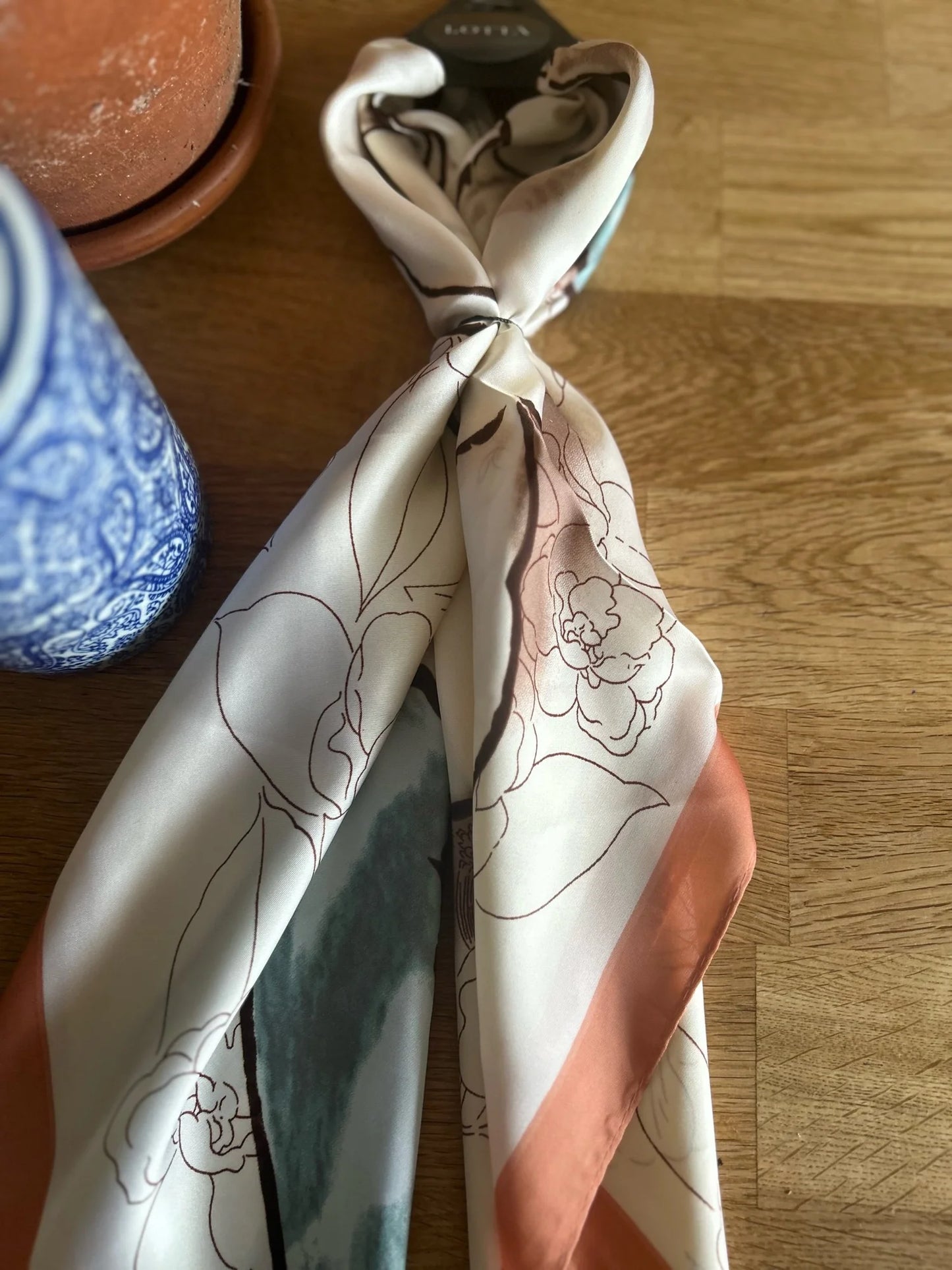 LOTTA Floral rust teal body scarf
