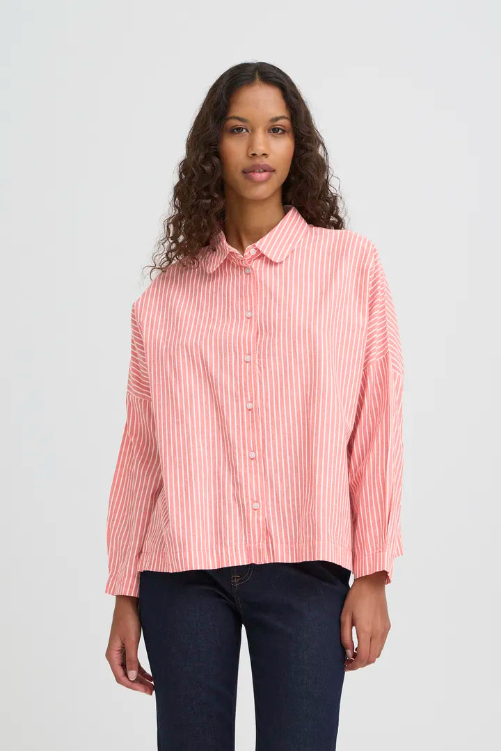 Giley Coral Stripe Shirt