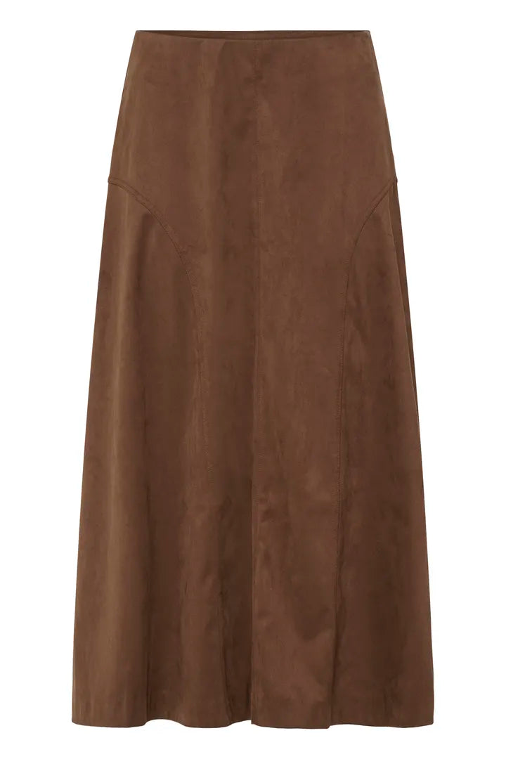 Rosetta Suede Midi Skirt