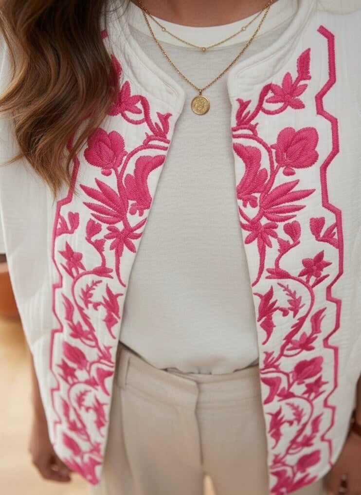 Quilted Vest Pink