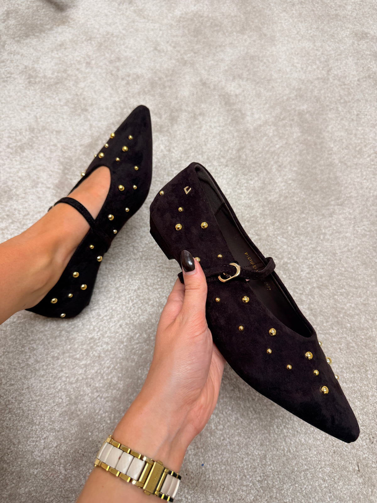 Picture window choco pop ballet flats