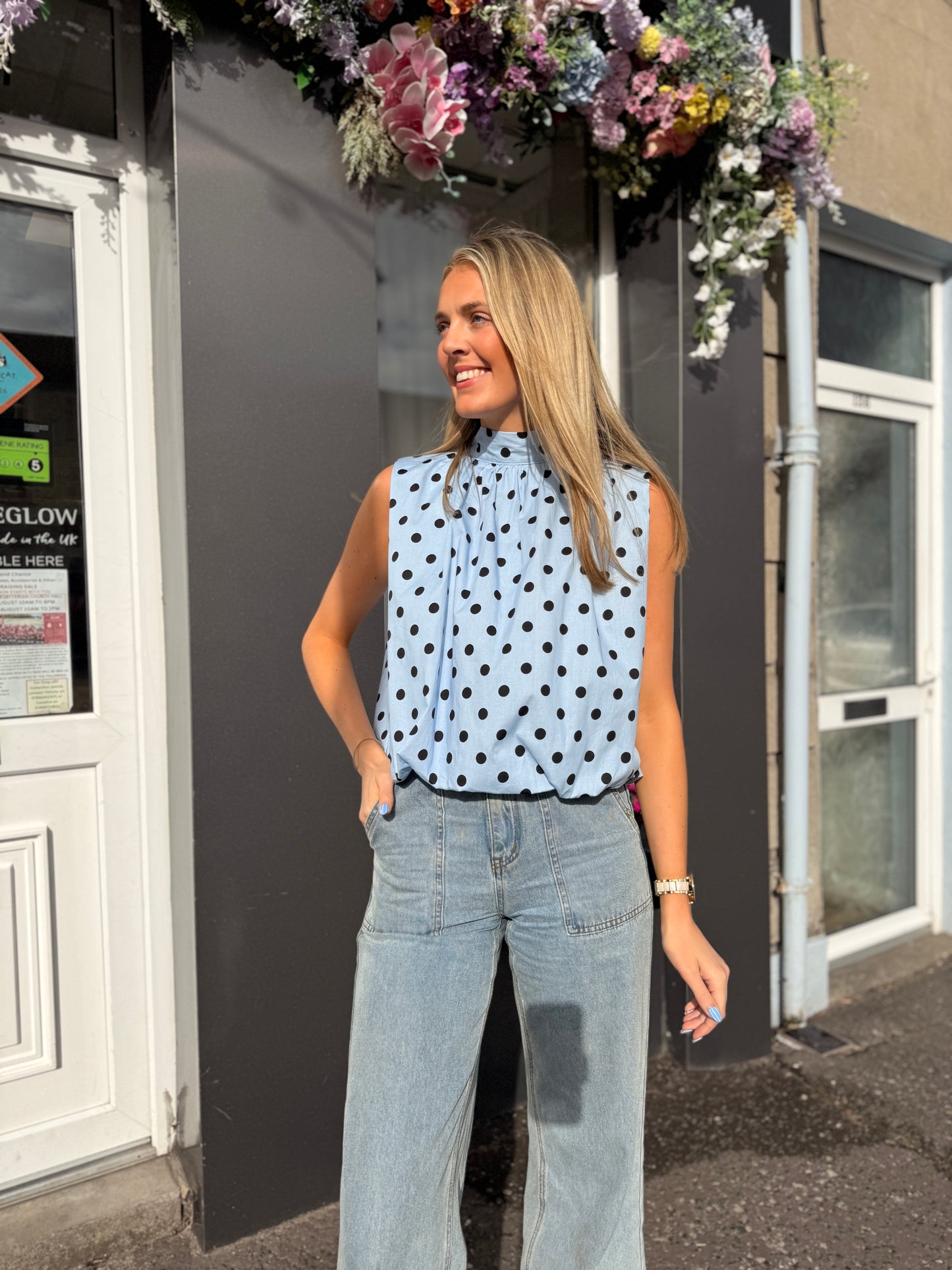 Polka dot top