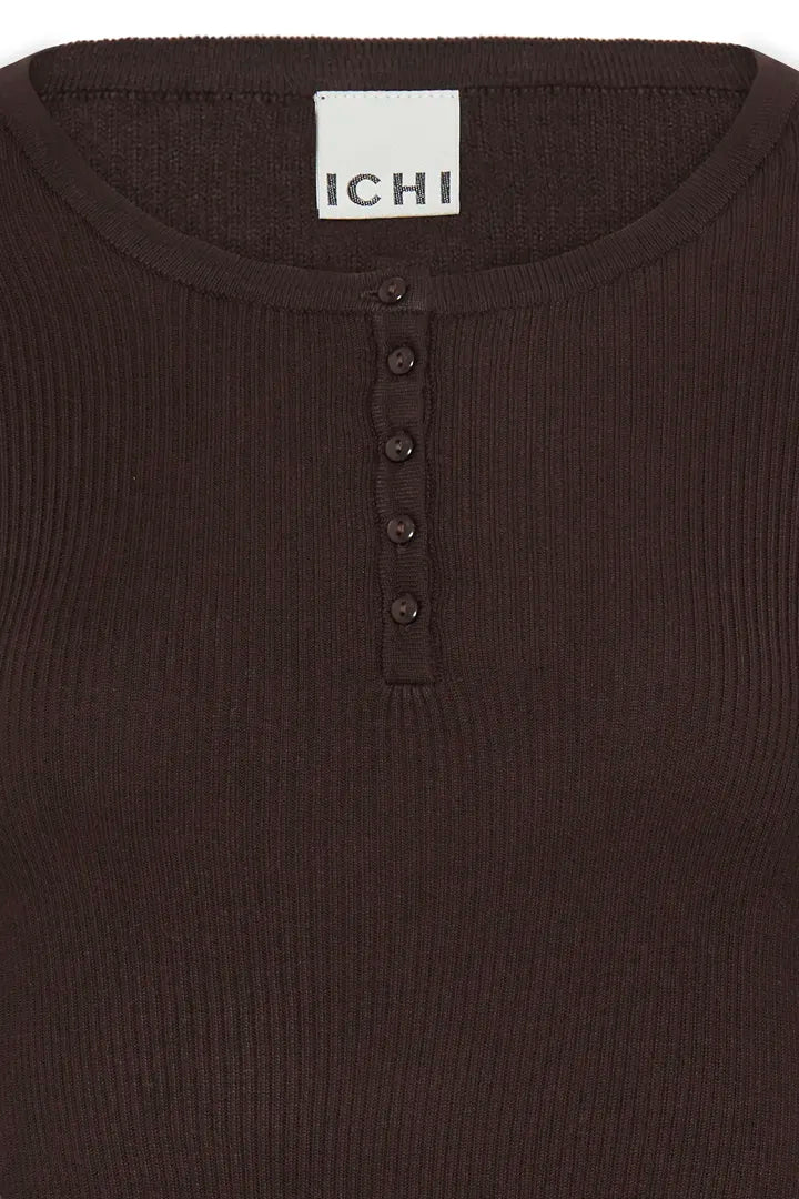 Luls Ribbed Top Brown