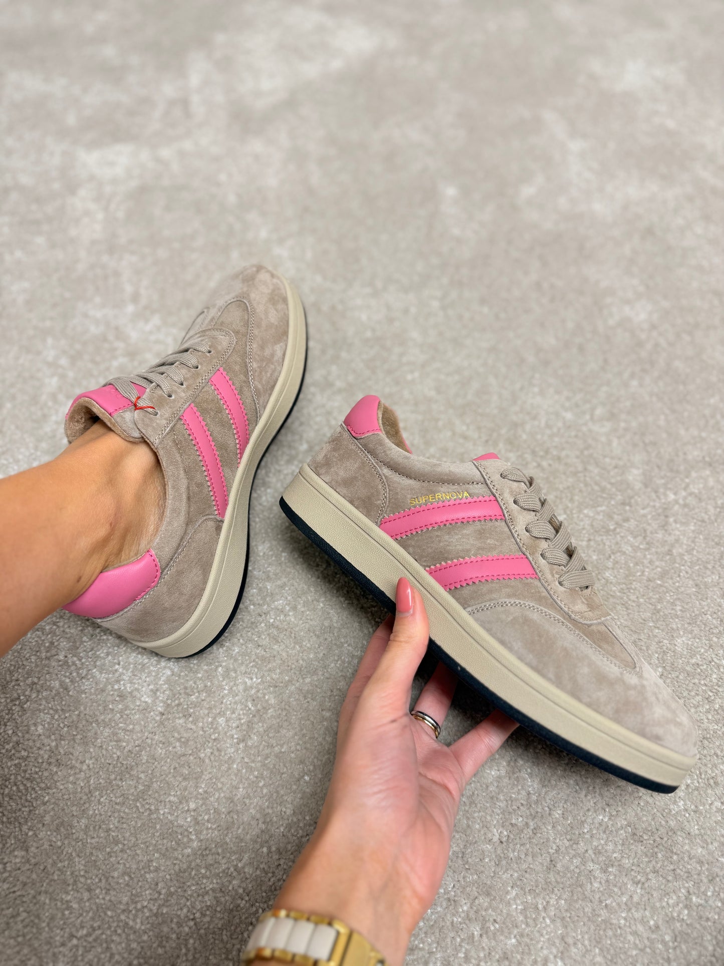 Forty One Pink Sherbet Trainers