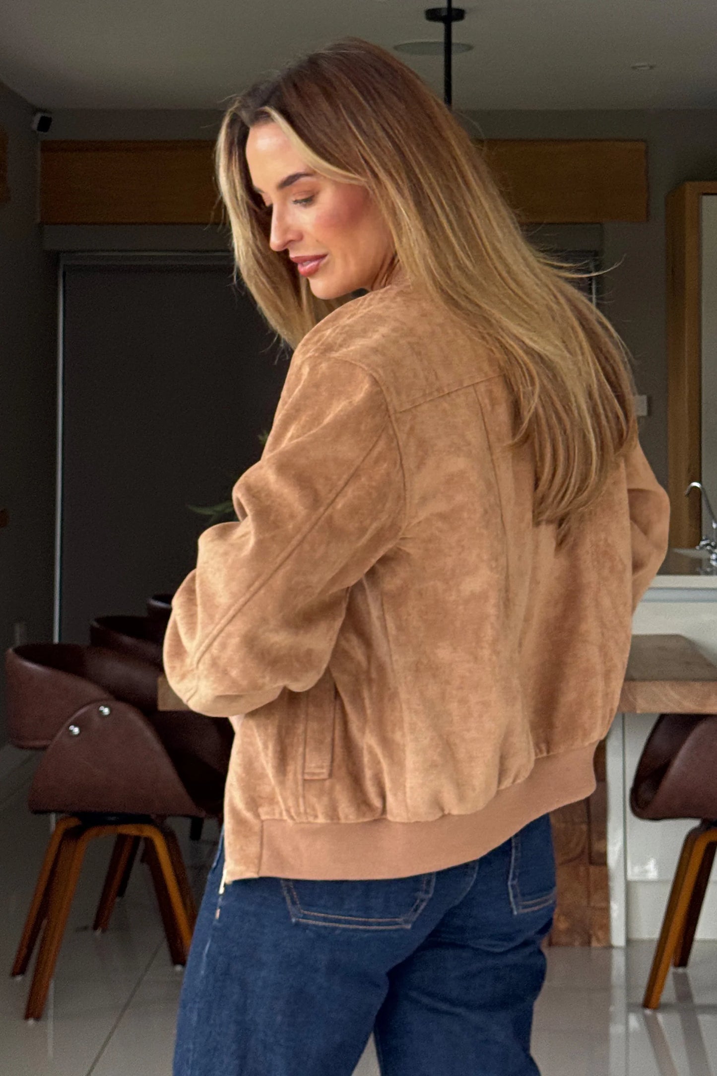 Arwen Suedette Classic Bomber