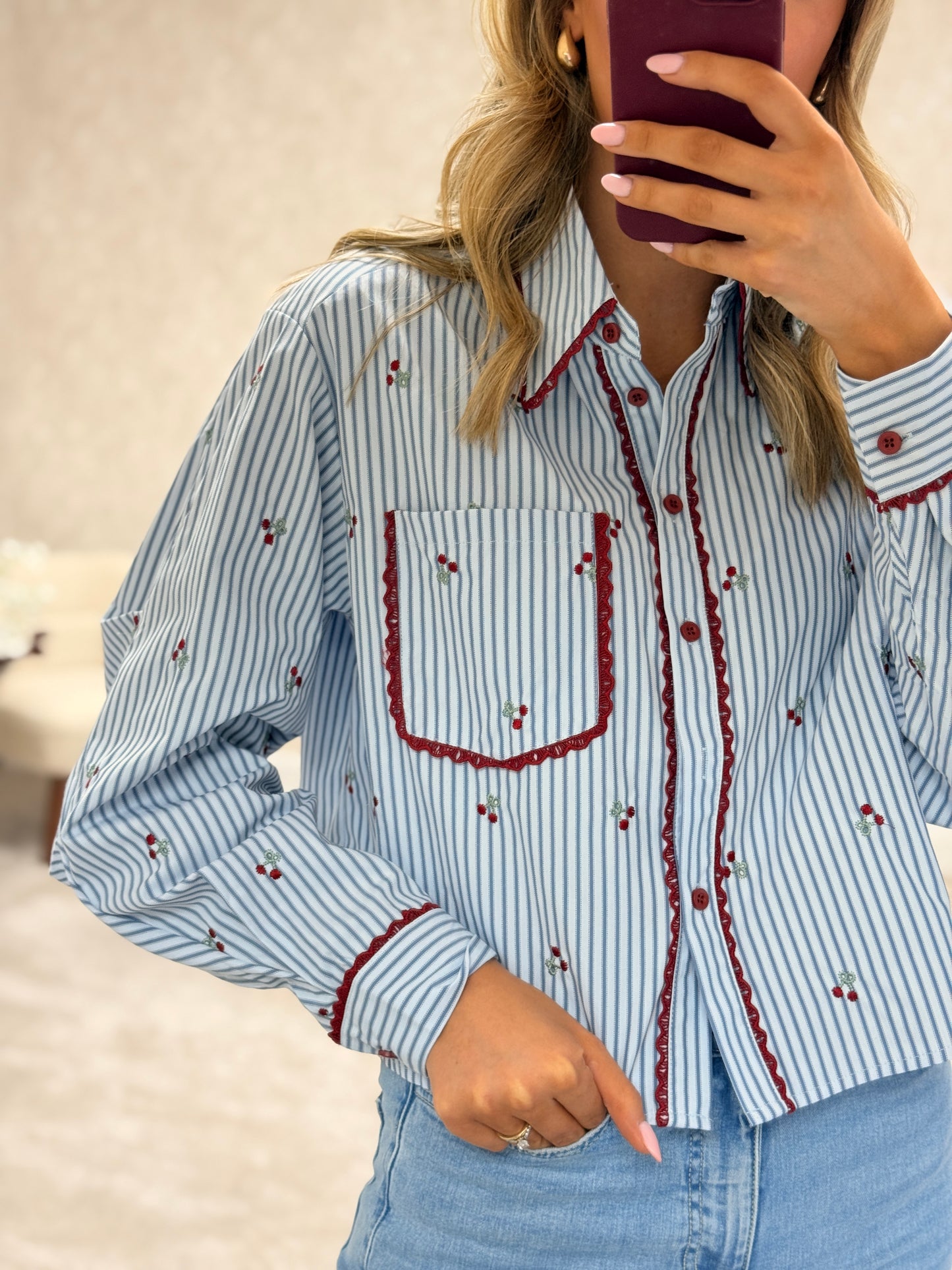 Cherry print Blouse