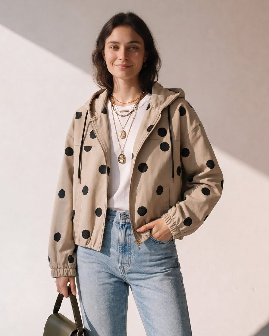 Polka dot Beige/Black Jacket