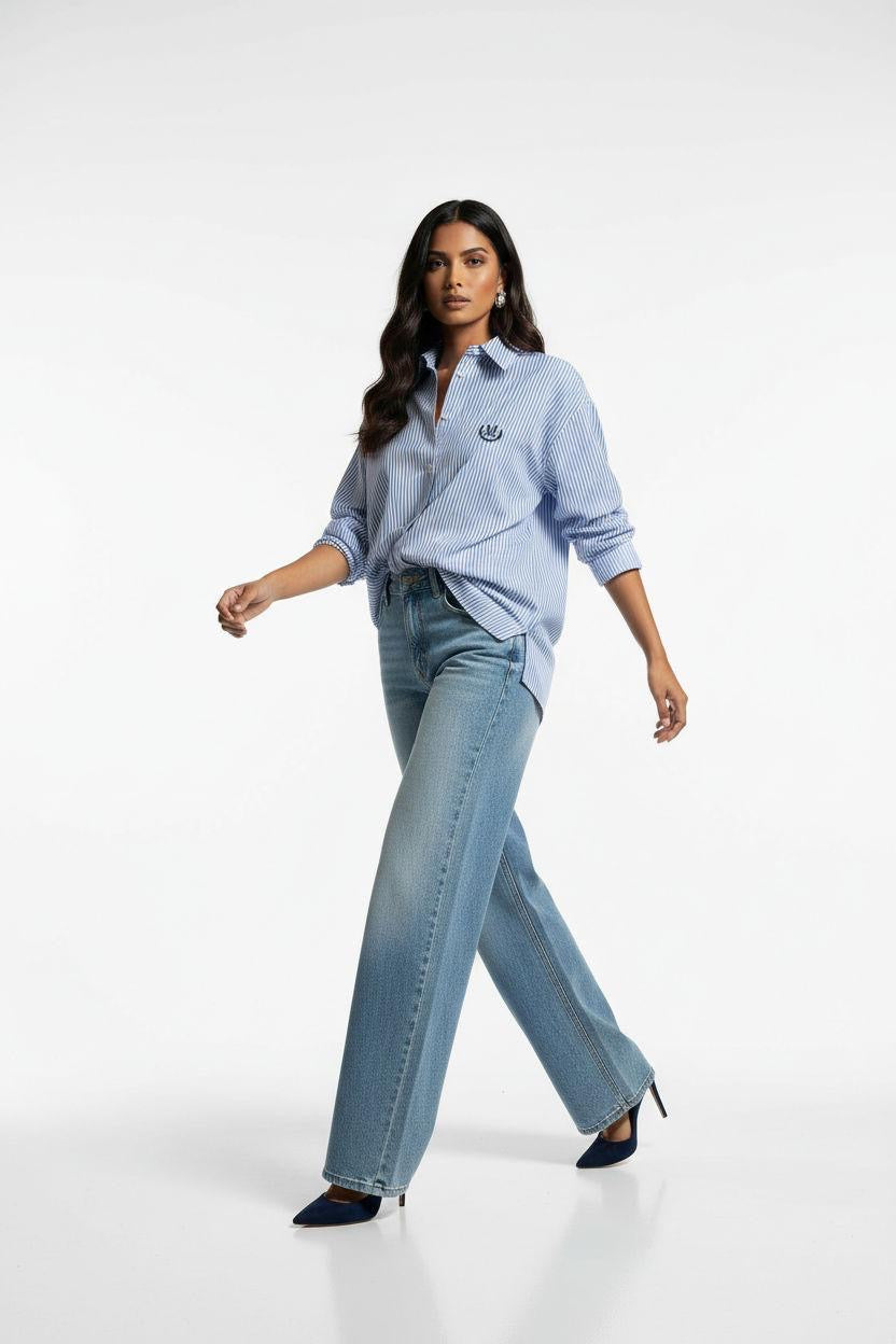 Blue White Stripe Shirt