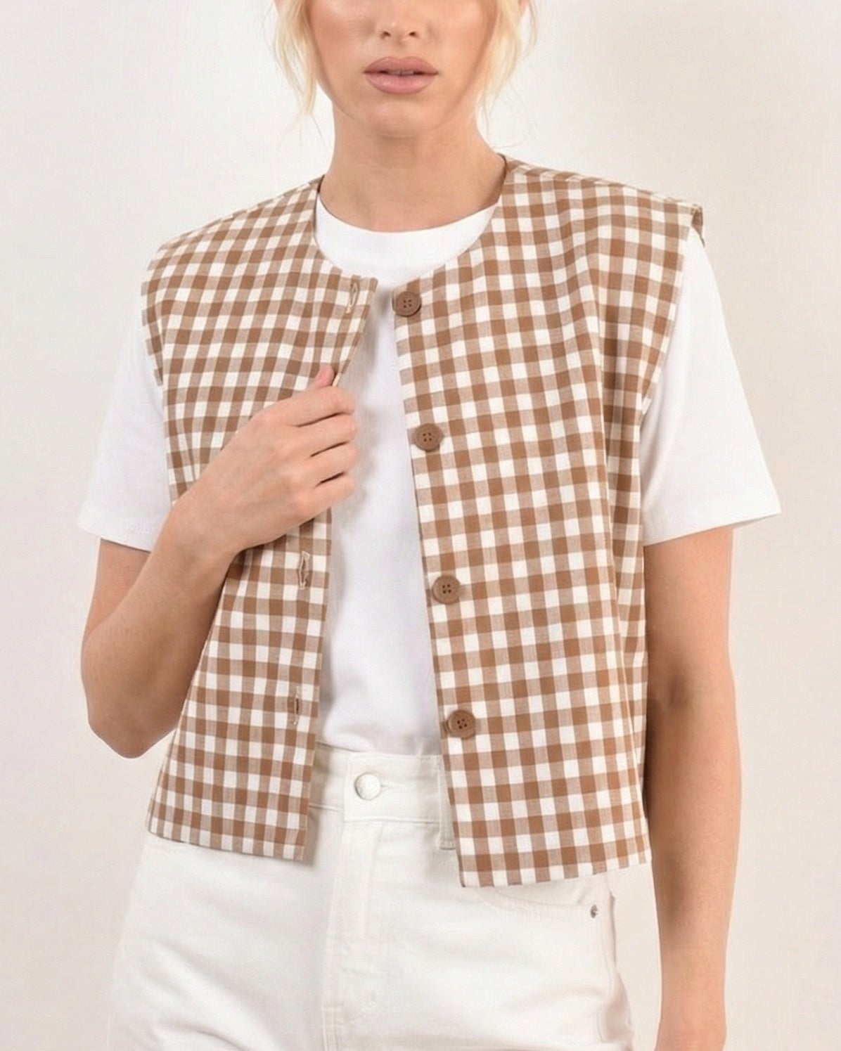 Gingham Check Waistcoat