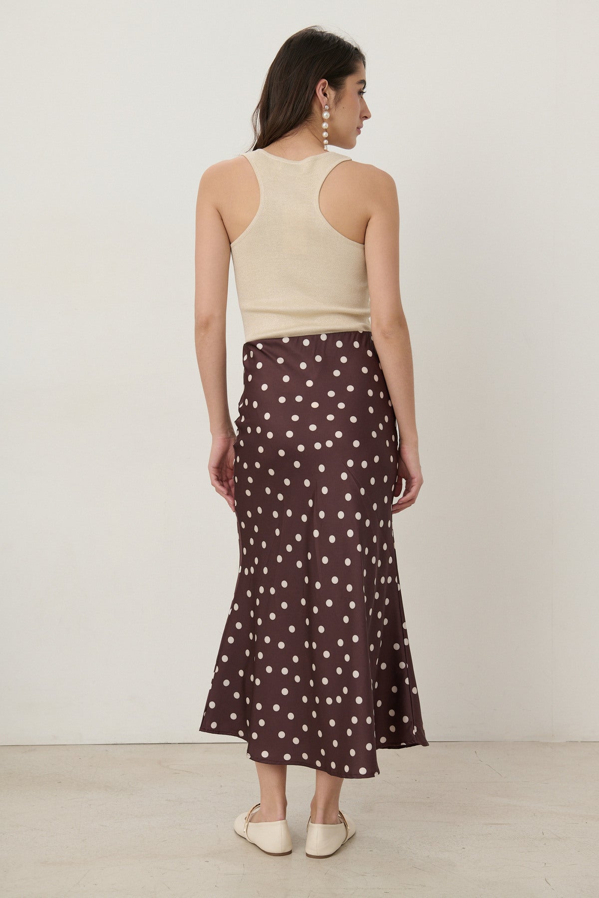 Brown Polka Dot Skirt