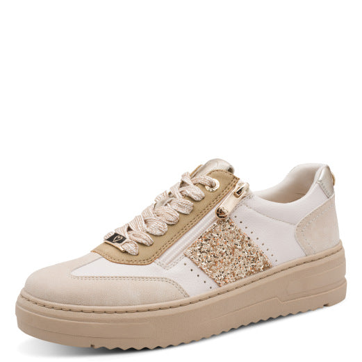 Cream Gold Comb Trainers