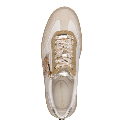 Cream Gold Comb Trainers