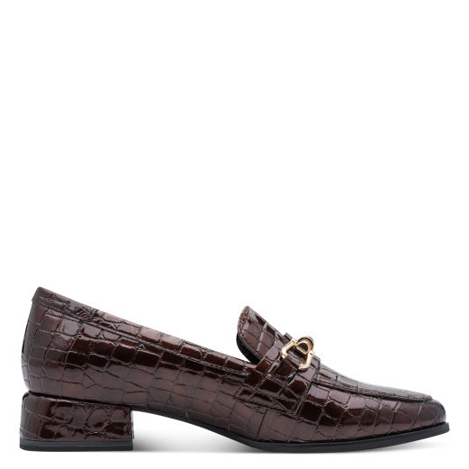 Cognac Croc Loafers