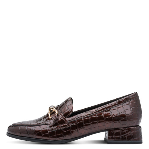 Cognac Croc Loafers