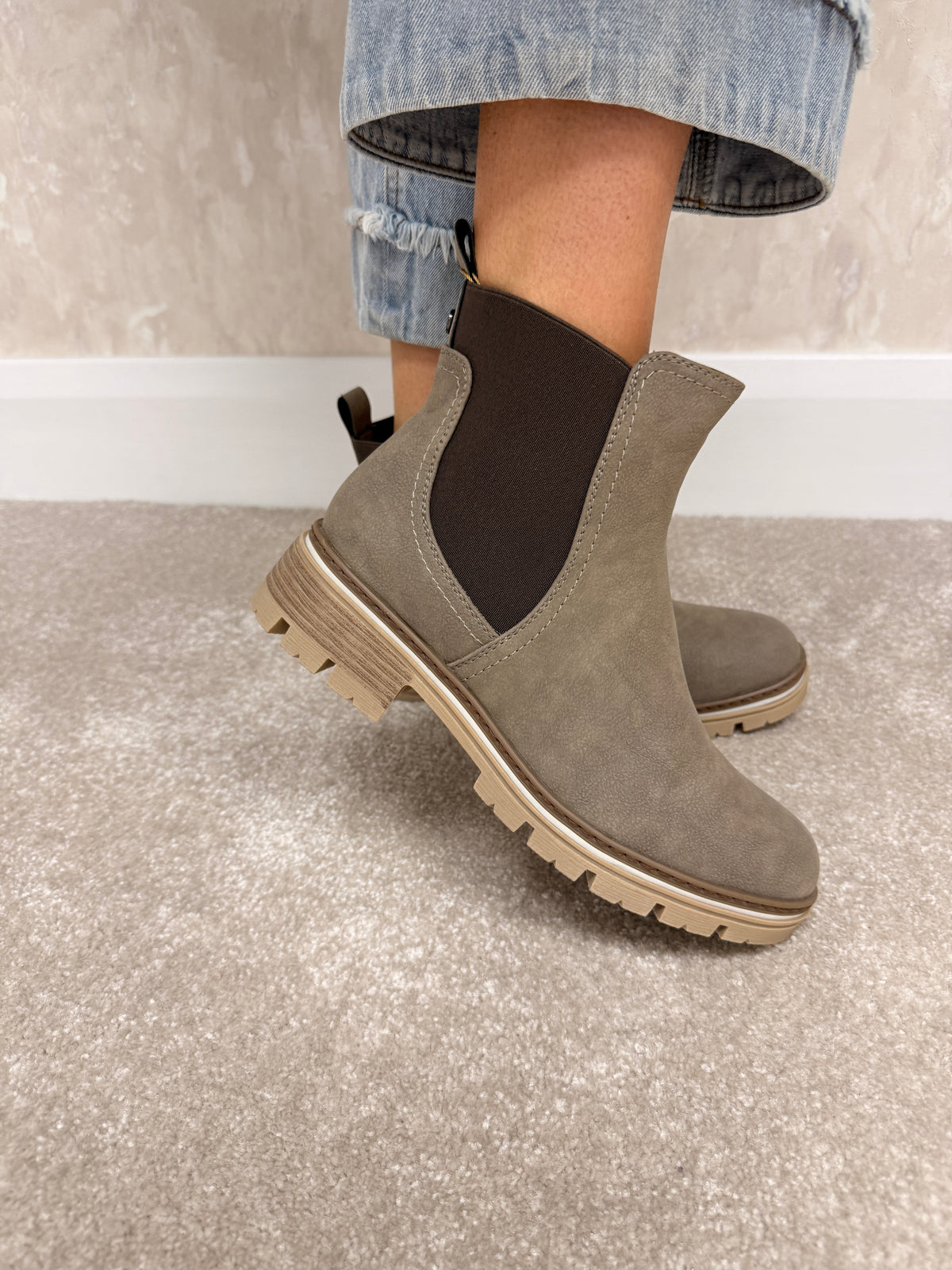 Destiny taupe ankle boot