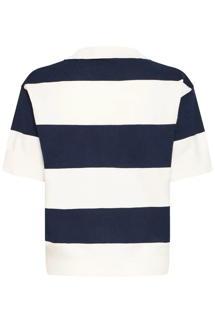 Luls Polo Top Navy White