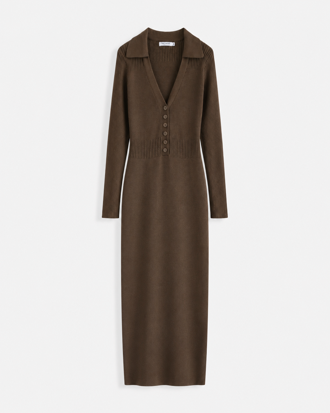 Elodie Chocolate Knit Midi Dress