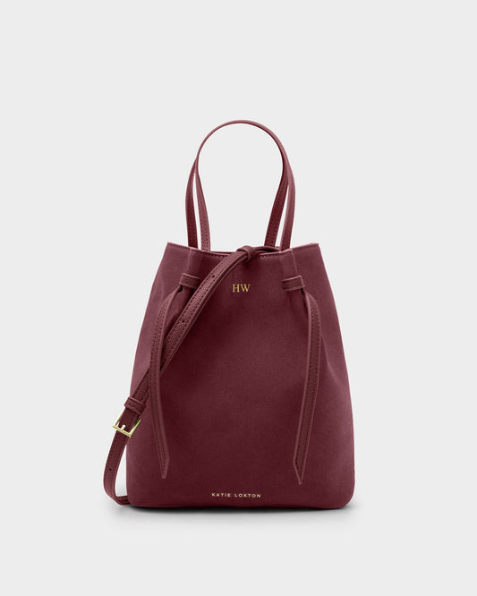 KLB4250 Celina Suedette Bucket Bag Cherry