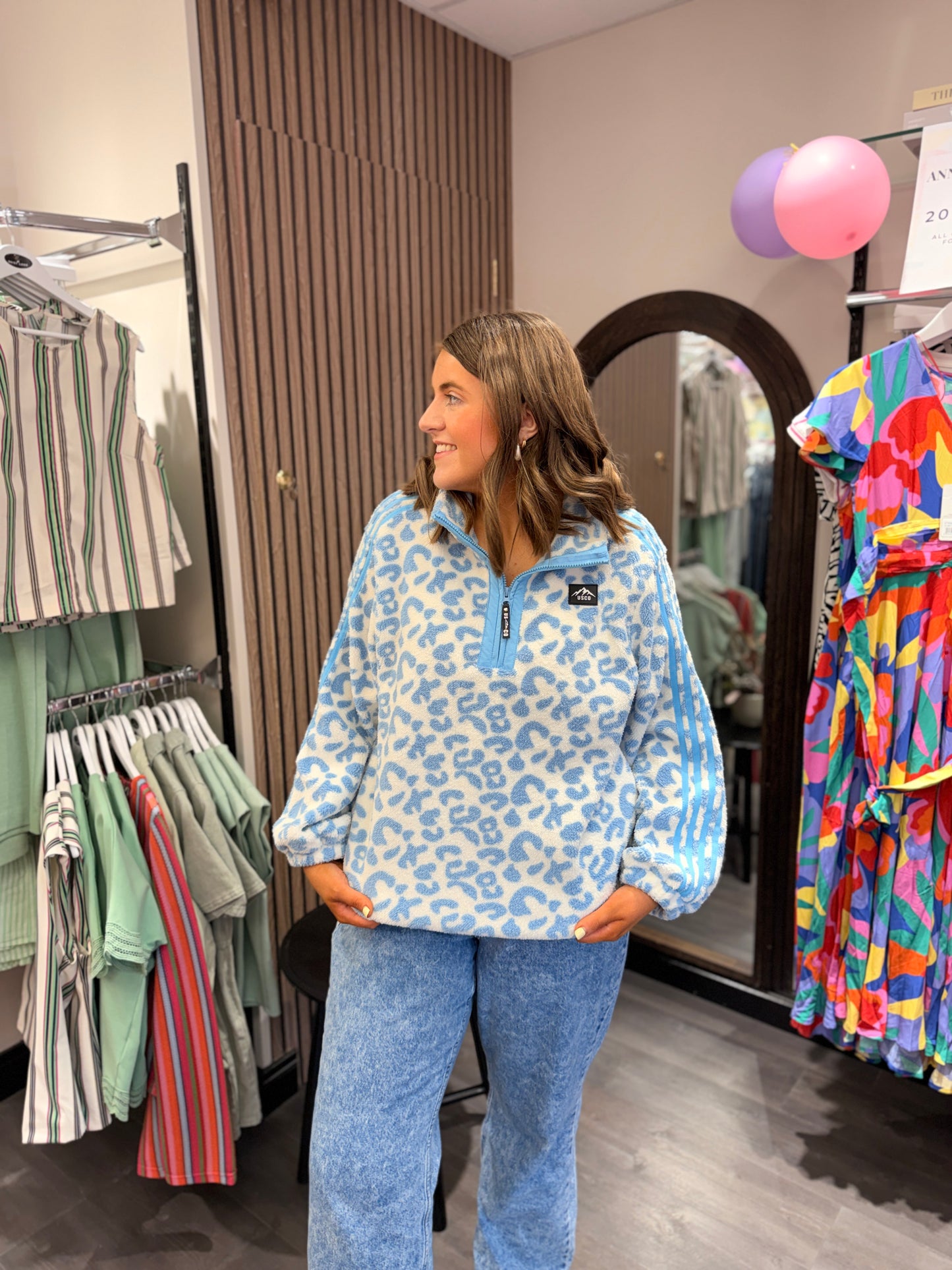 Blue Animal Print Fleece