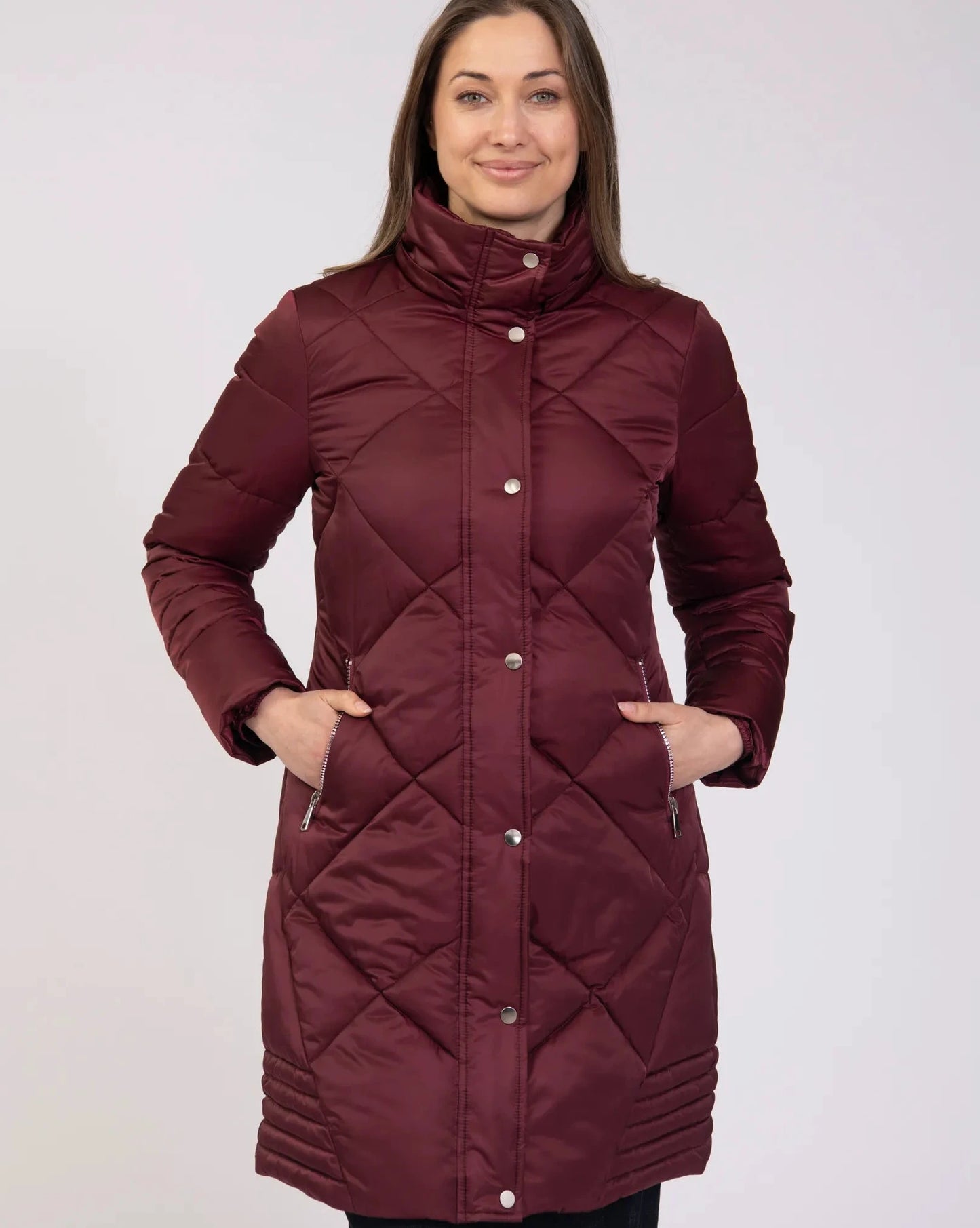 Burgundy Puffer Coat