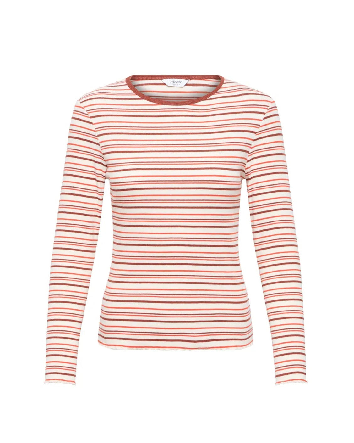 Tone Stripe Top Orange Mix