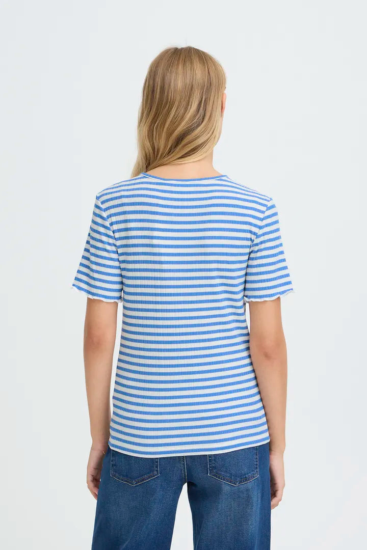 Cella Stripe Top Blue
