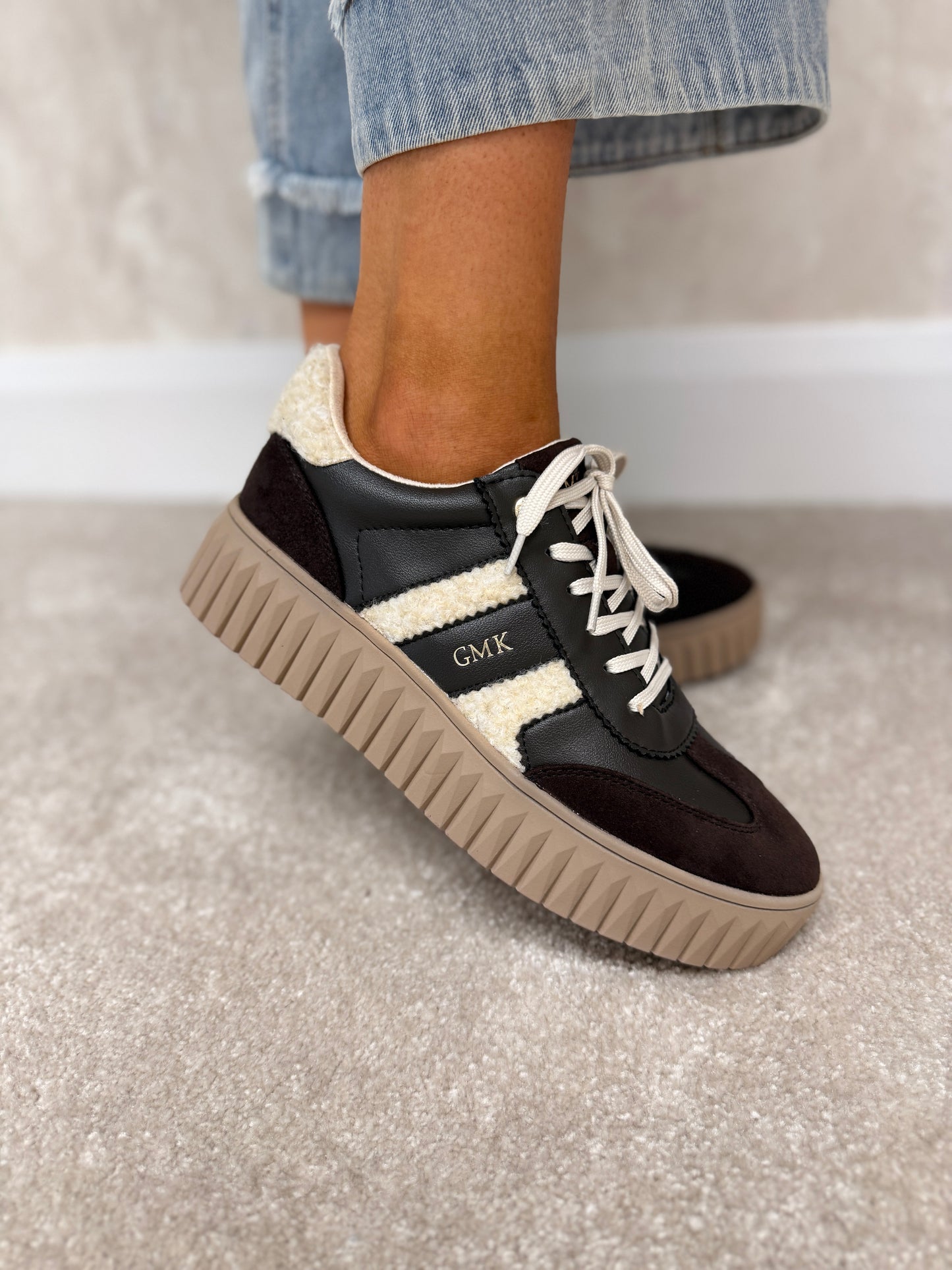 Mocca Brown Teddy Trainers