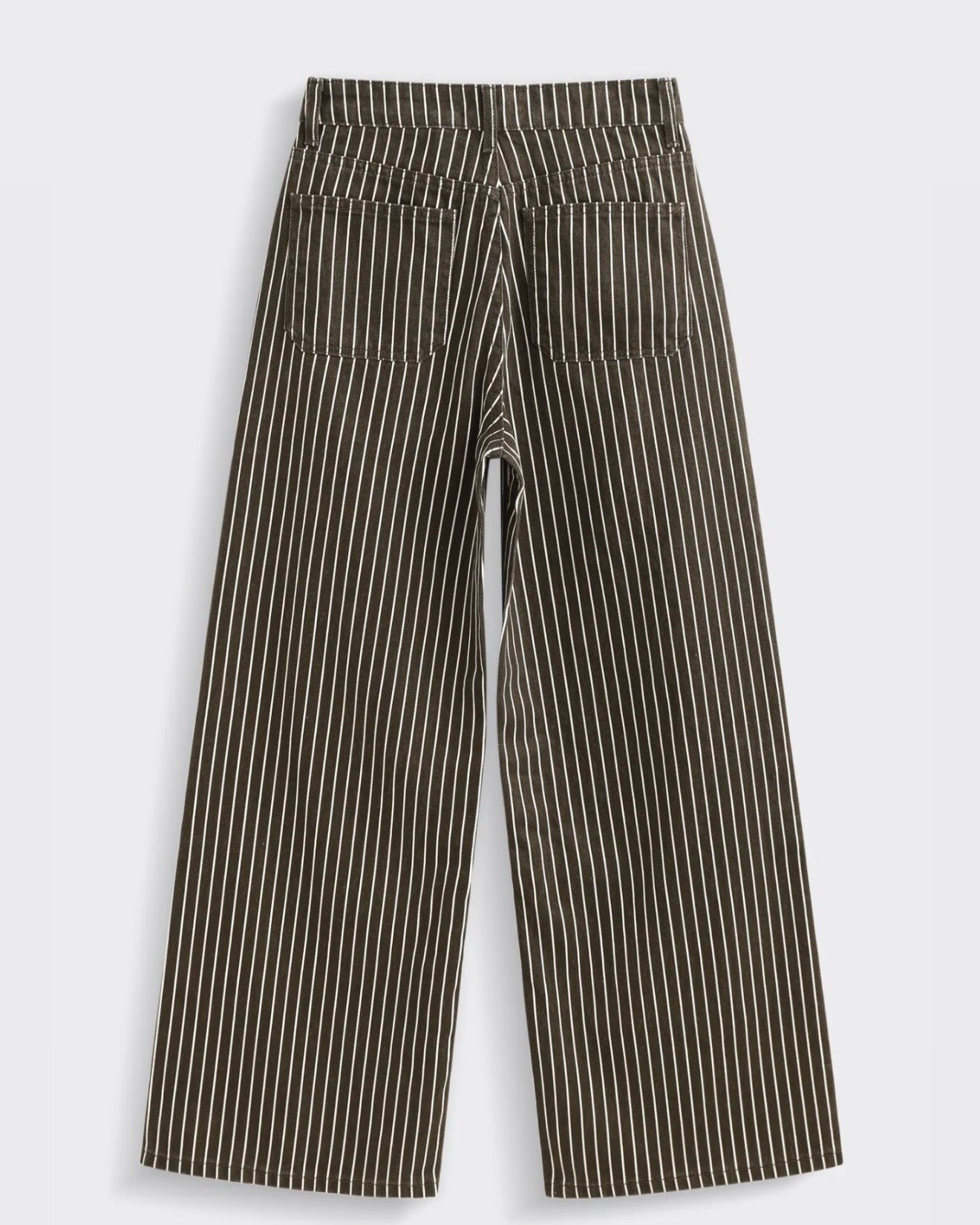 Sienna Pinstripe Wide Leg Jeans Brown