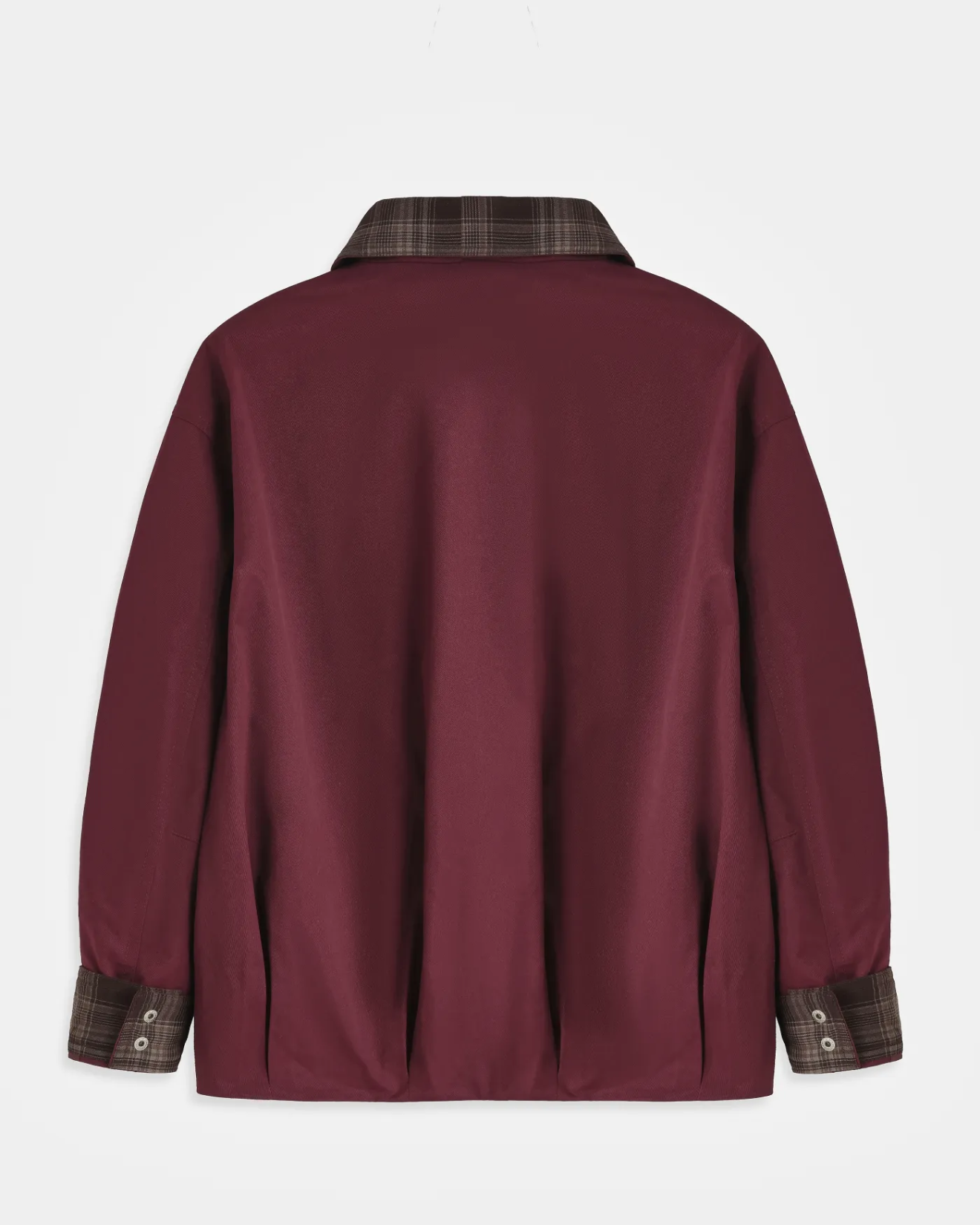 Burgundy Plaid Jacket