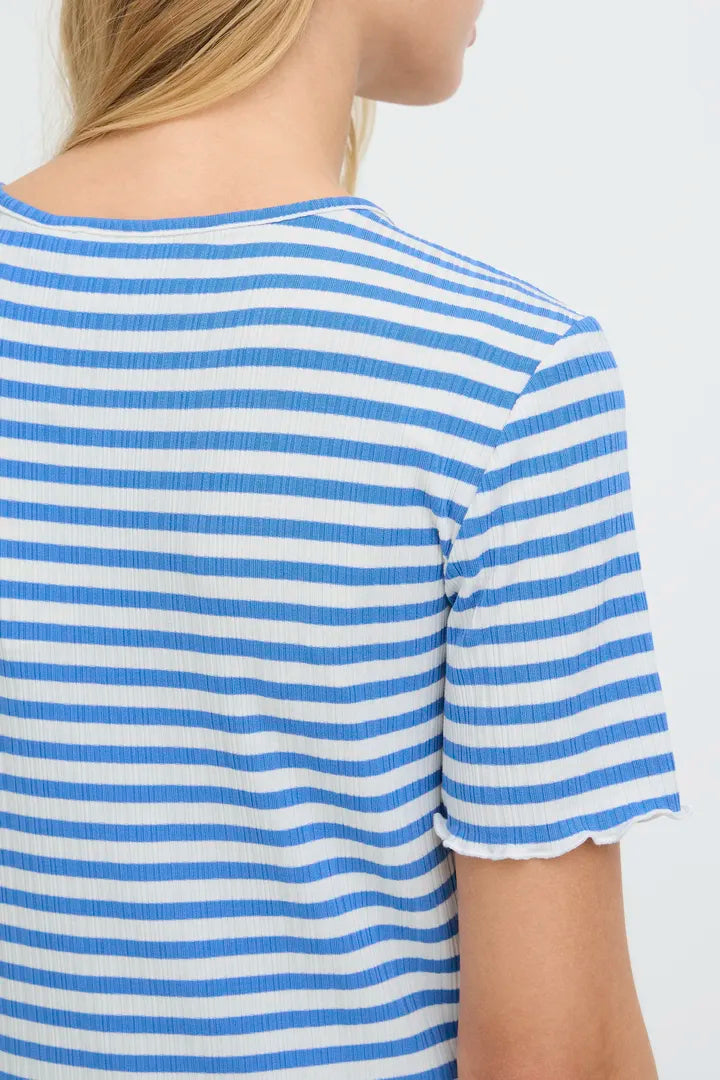 Cella Stripe Top Blue