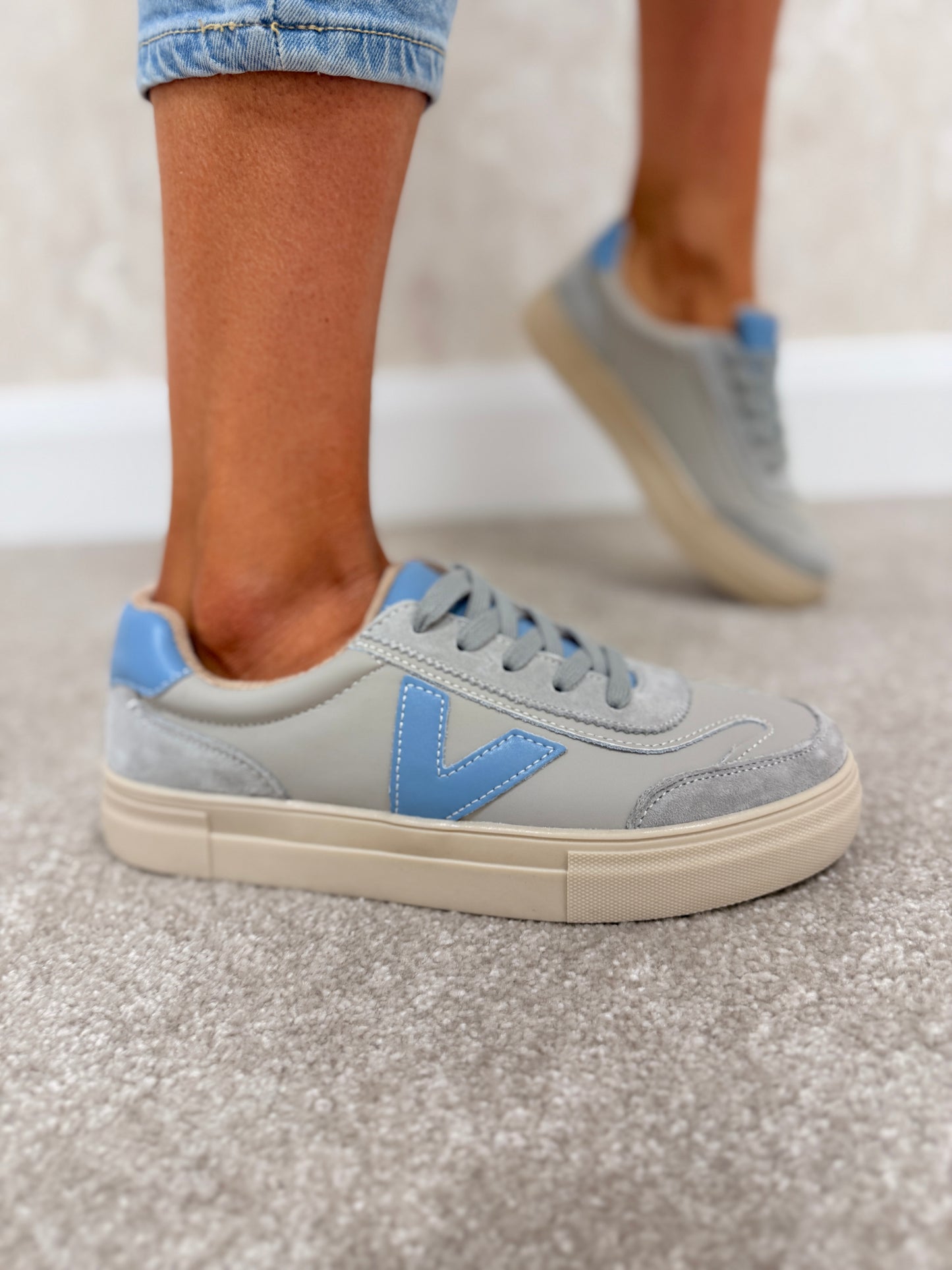 Eighty Chalky Blue Trainers