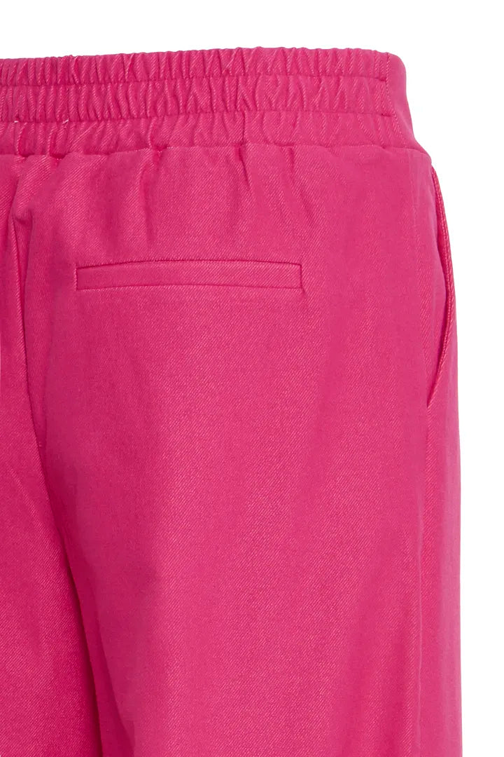 Kate Pink Denim Wide Trousers