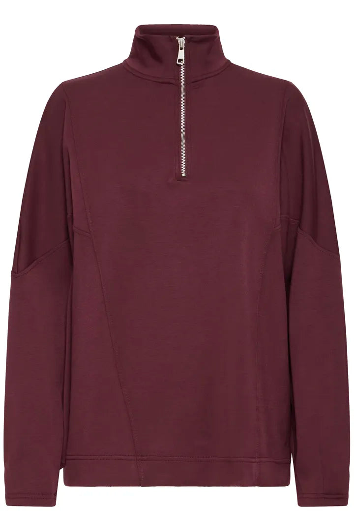 Pusti Pleat Logo Pullover Maroon