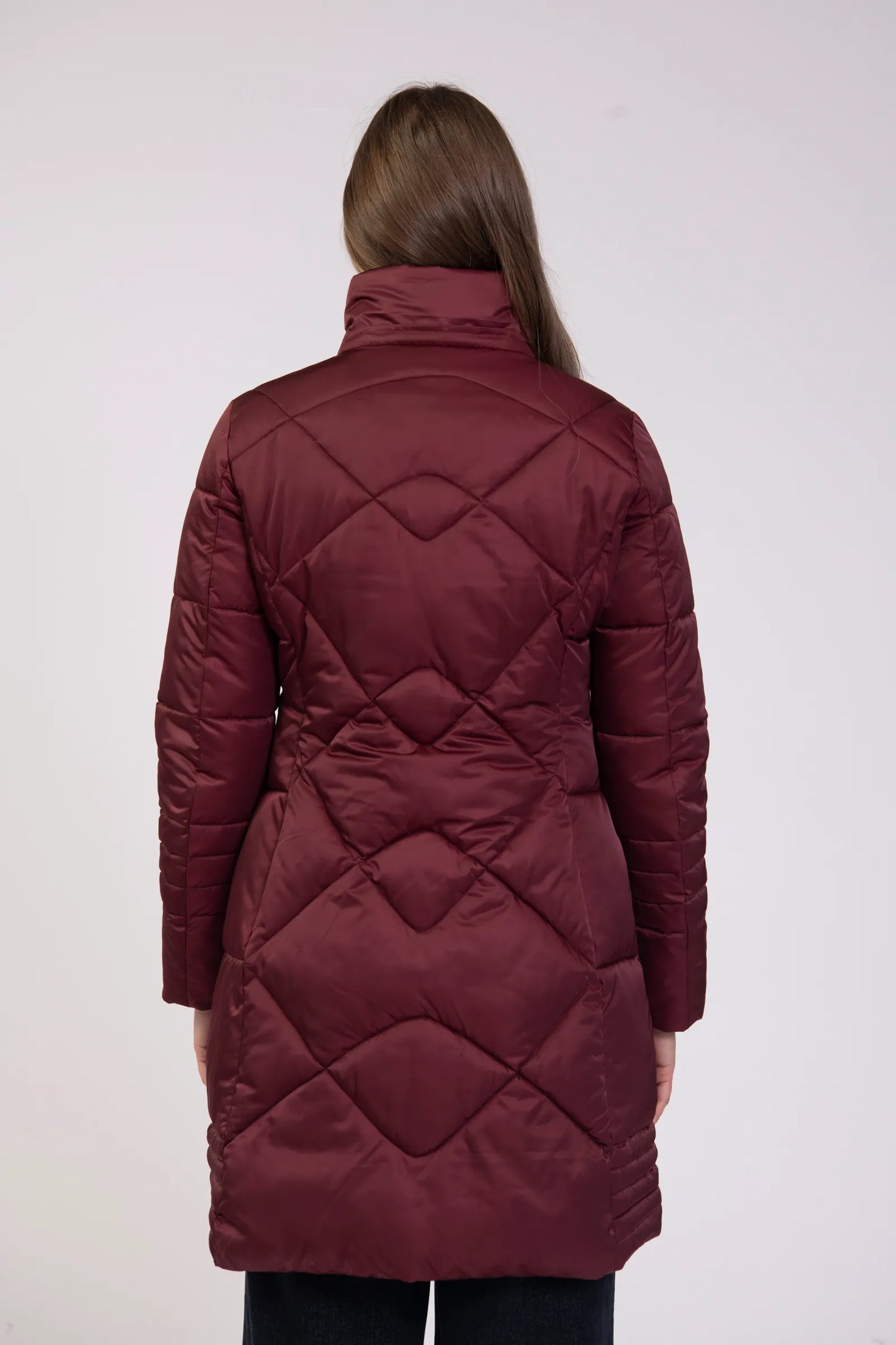 Burgundy Puffer Coat