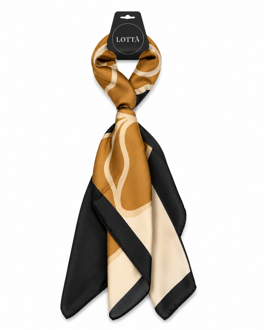 LOTTA Black Cream Caramel Neck Scarf