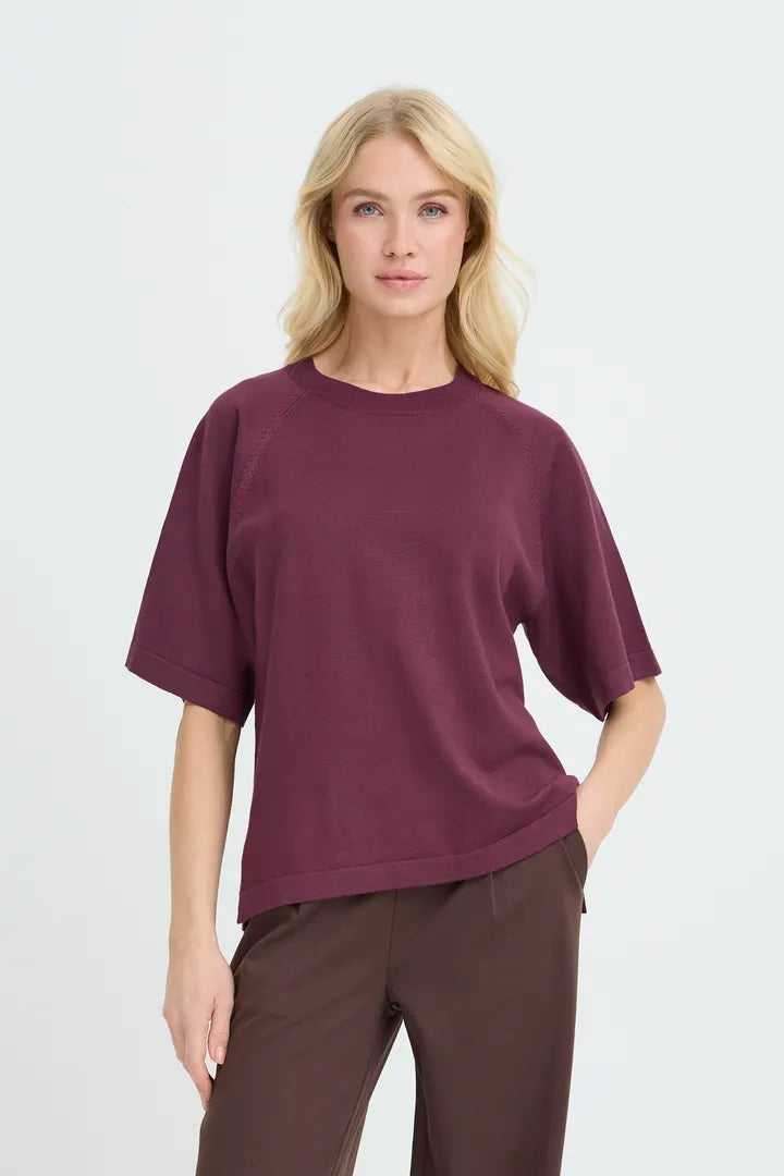 Morla SS Jumper Burgundy